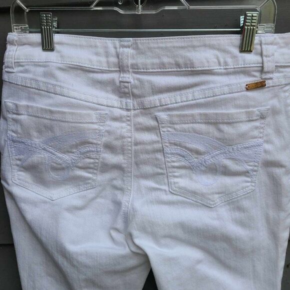 INC Denim White Skinny Leg Regular Fit Crop Jeans size 10 - Picture 10 of 12